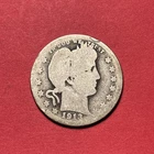 (1) Beautiful Antique 1913-D Barber Quarter AG-ALMOST GOOD NICE FILLER