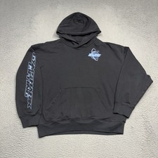 Gymshark Intergalactic Lifting Hoodie Men Medium Black Blue Sweatshirt Pullover