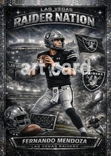 Fernando Mendoza Las Vegas  Raiders  Football Art Card