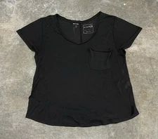 We the Free Distressed Free People Black T-Shirt Women’s Oversized Size Small