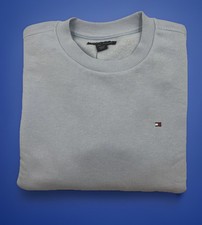 NWT Tommy Hilfiger Boys Fleece Pullover Sweatshirt In Breezy Blue, Size M 10-12 