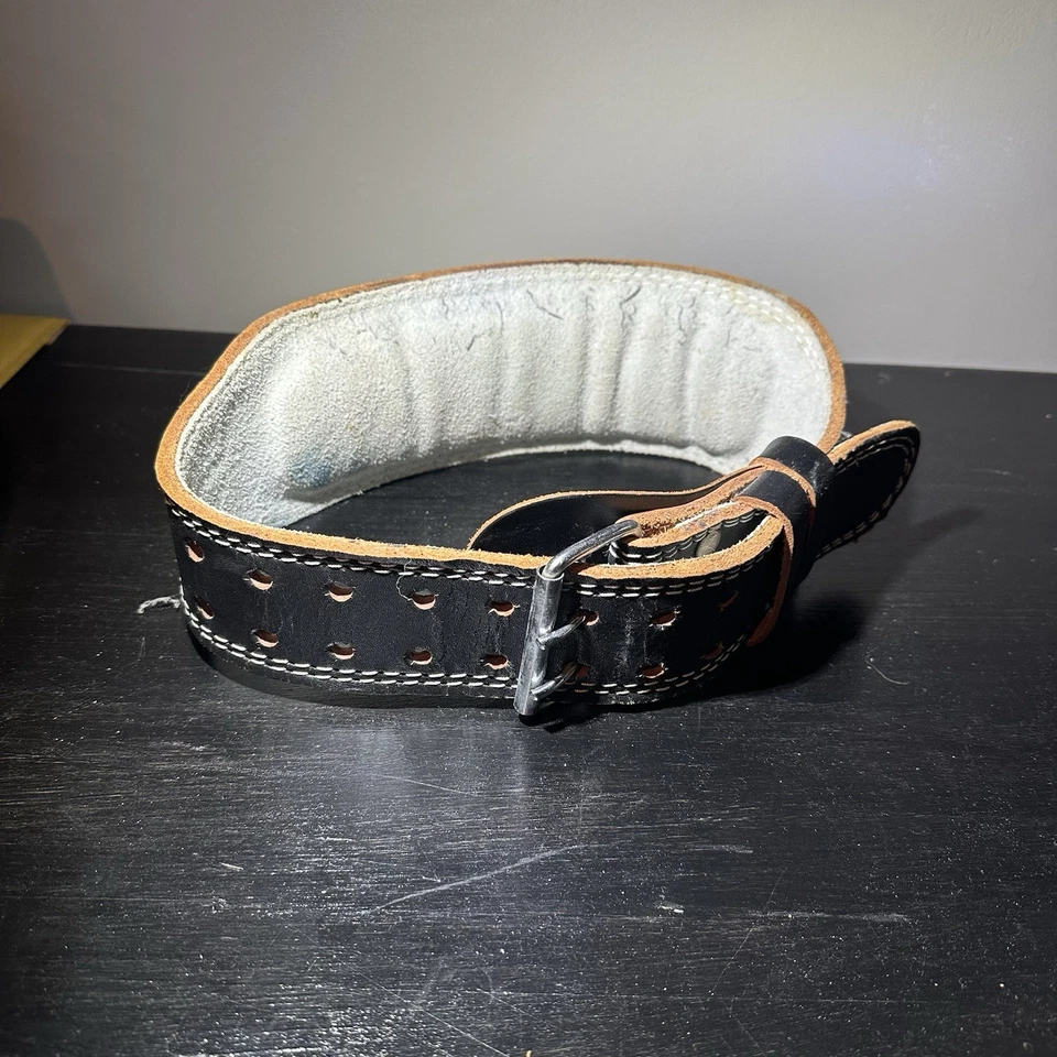 Cinturón de levantamiento de pesas Valeo pequeño de cuero Foto 3 de 4