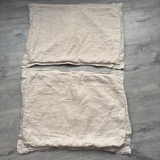 Noble Excellence 100% Linen Standard Set Of 2 Pillow Shams 20x26 in