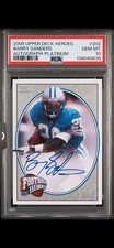 2008 UPPER DECK HEROES 202 BARRY SANDERS AUTOGRAPH-PLATINUM PSA 10 POP 1!!!!