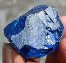 Blue Zircon Rough Loose Gemstone 541.0 Ct Natural EGL Certified 33x25 mm 5NSV