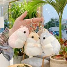 Cartoon Plush Key Ring Cute School Bag Keychain Men Women