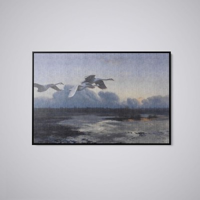 Bruno Liljefors - Mute Swans on Evening Migration In - Paper or Canvas