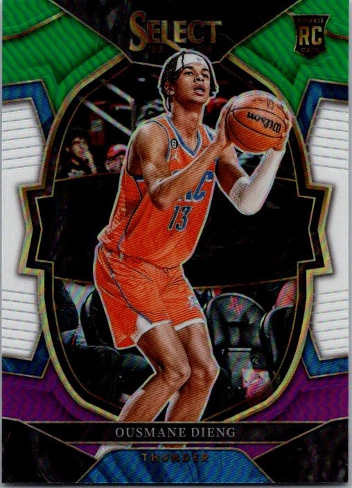 2022-23 Panini Select #76 Ousmane Dieng Green White Purple Prizms