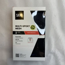 NWT Mens SAXX Multi-Sport Mesh Boxer Briefs 2 Pack Black/blue XL