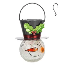Snowman Solar Lanterns, Christmas Outdoor Hanging A-Christmas Solar Lanterns