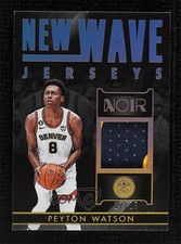 2022-23 Panini Noir New Wave Jerseys Prime 17/25 Peyton Watson #NWJ-PYW g9t