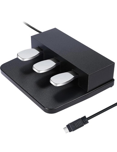 3-Pedal for Digital Keyboards Pianos,Three Foot Pedal Unit Compatible with Yamah