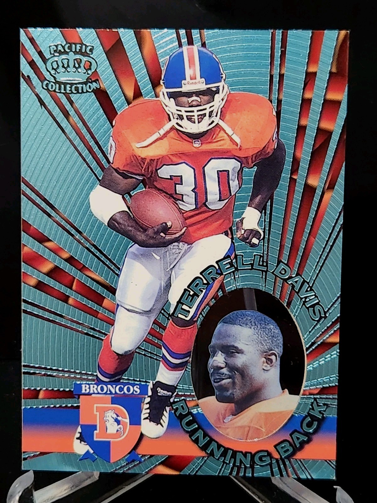 1996 Pacific Invincible - Terrell Davis #I-41 Platinum Blue