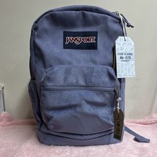 JanSport Lavender Ash Backpack Adjustable Strap Pockets School Theme