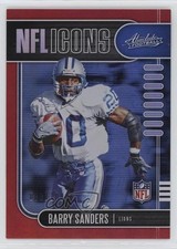 2019 Panini Absolute NFL Icons Red Spectrum 60/100 Barry Sanders #9 HOF 3z8