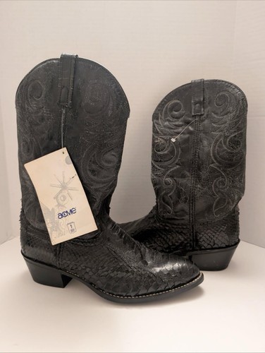 Vintage Acme Cowboy Boots Men’s Snakeskin Size 11 NWT, Size 11, $150