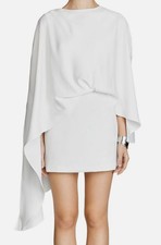Halston Women's White Laure Crepe Bodycon Mini Dress Size 0