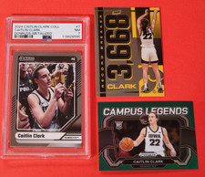 Caitlin Clark ROOKIE METALIZED CARD PSA NM 7 + GREEN PRIZM RC + CHROME RC 3,668