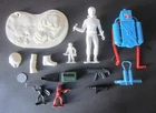 lot x14 JUNK DRAWER VINTAGE PLASTIC TOY Marx Spaceman Action Jackson Fire Rescue