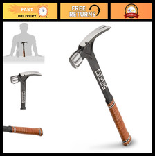 19 oz Rip Claw Framing Hammer - USA Made, Milled Face, Leather Grip, Ultra Serie