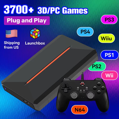 Launchbox OS 500GB Portable Gaming HDD 3700+ Retro Games for PC PS1 PS2 PS3
