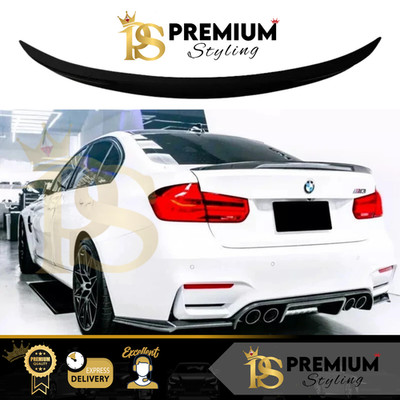 BMW 3er F30 F80 M3 Glanz Schwarz Heck Kofferraum Spoiler P Style Lippe Wing Kit 11-19