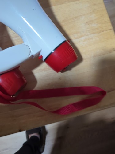2 Stück weiß und rot Megaphon Bullhorn mit Mikrofon und Alarm SOUND VERSTÄRKER - Bild 3 von 6