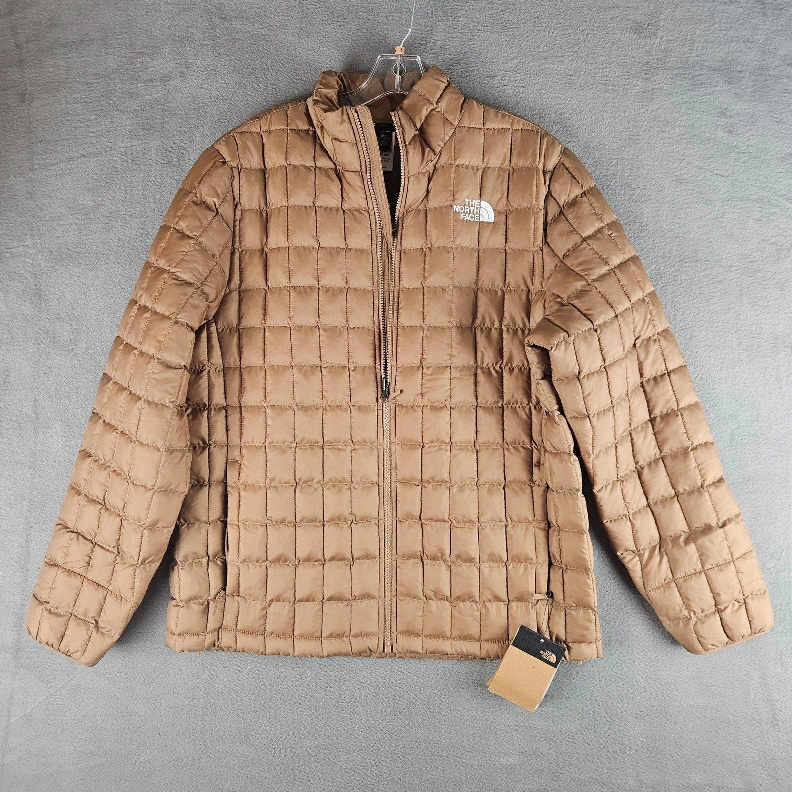 The North Face Thermo Insulated Jacket Latte Size Men's Large Outdoor Hiking