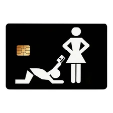 Take Money Bow Down FUNNY Credit Debit Card Skin Sticker Cover 1PC