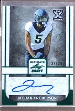2022 Leaf Ultimate Draft Jaquarii Roberson RC Emerald Spectrum Auto /35 #BA-JR2
