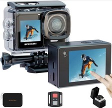 Apexcam 4K/30FPS Action Camera Dual Touch Screen EIS 20MP 40M Waterproof