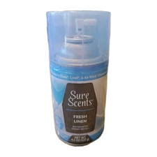 Sure Scents FRESH LINEN Auto Spray Refill Fits Glade Lysol Air Wick Deodorizer 