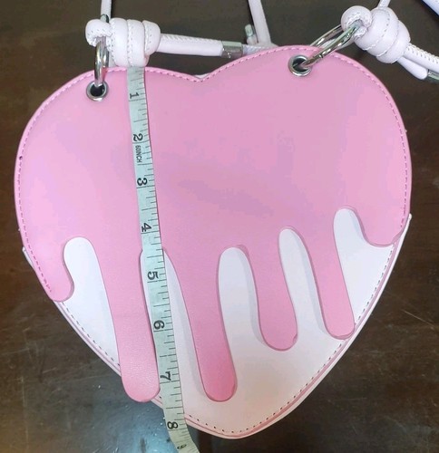 Medium Heart Shaped Shoulder PINK Melted Two Tone - Soft Goth - Picture 4 of 7