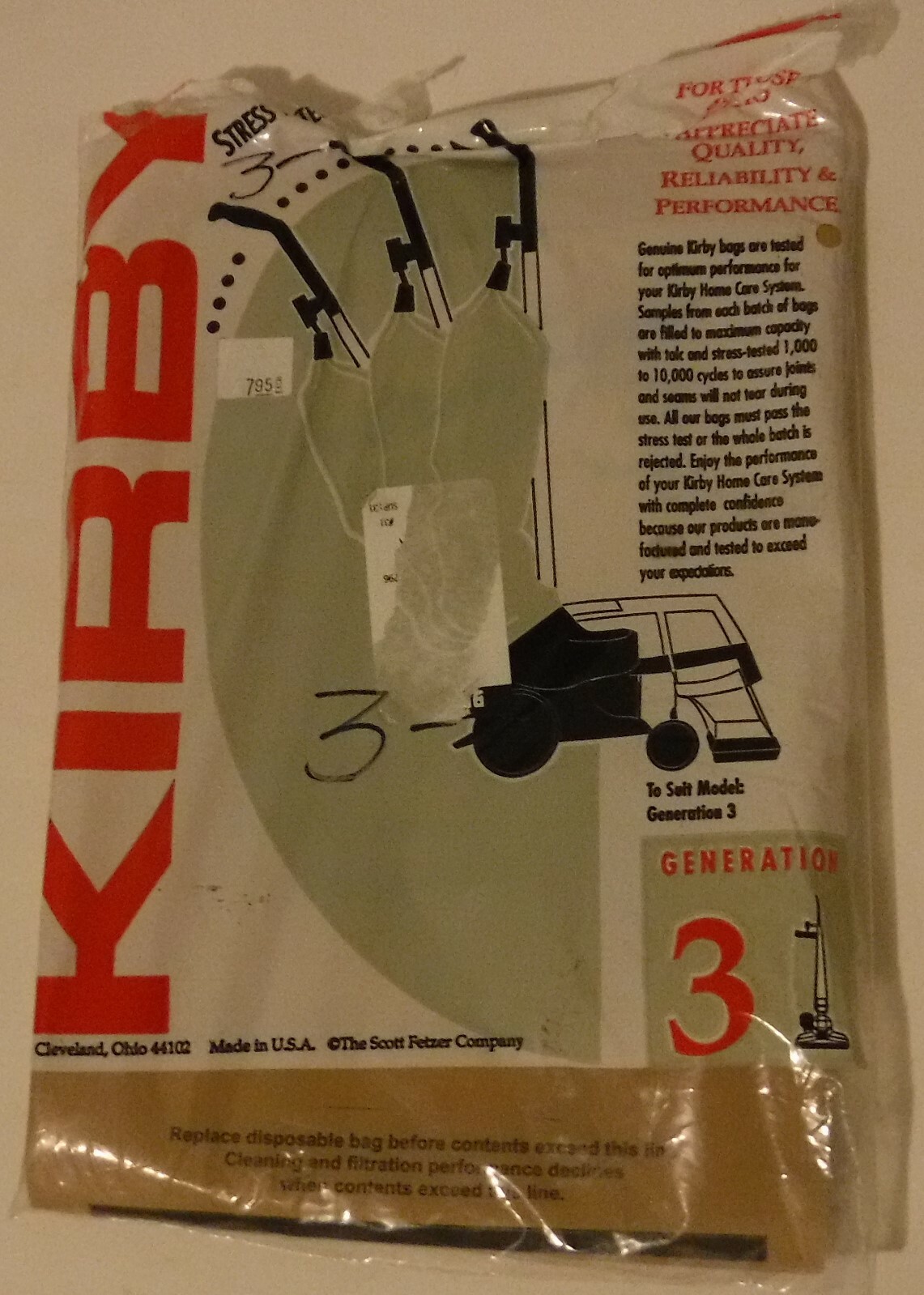 Kirby Vacuum Cleaner bags package of 2 for model Generation 3 eBay