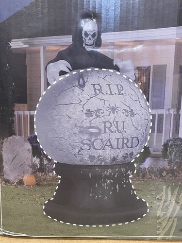 8.5 ft Living Projection Reaper Globe Halloween Inflatable Haunted House Videos - Picture 3 of 18