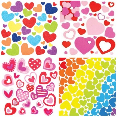Herzform Aufkleber selbstklebend individuelle Sticker Auswahl Farben/Materialien
