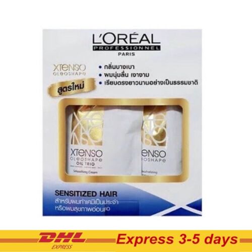 L'Oreal X Tenso Permanent Hair Straightener Kit Sensitized Hair Blue 400ml - Afbeelding 1 van 12