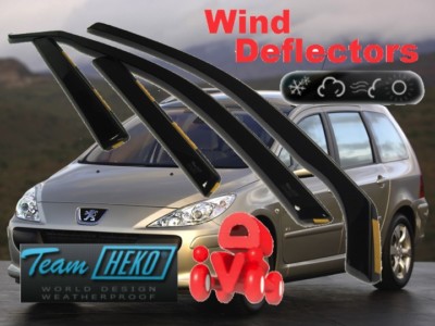 For PEUGEOT 307 SW / ESTATE 2001 - 2008  5.doors Wind deflectors 4.pc HEKO 26125