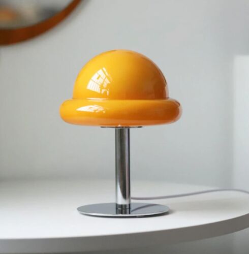 Orange Designer Aesthetic Mushroom Table and Bedroom LED Lamp - Picture 1 of 7