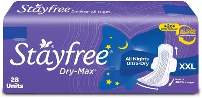STAYFREE Dry-Max All Nights| All round protection through Pad ...