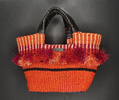 AAKS Handcrafted Baba Berry Large Tote Bag w/ Drawstring Closure, Hidden Pocket