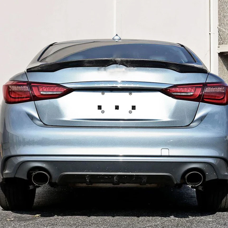 Alerón trasero de fibra de carbono real para Infiniti Q50 Q50S 2014-2023 Foto 3 de 4