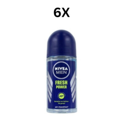 Nivea Men Fresh Power - Roller - 48 Stunden Schutz - Anti-Transpirant - 6x50ml