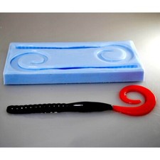 6? Curly Tail Worm Fishing Lure Top Pour Mould (mold)