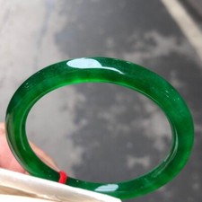 Certified Natural AAA Ice Green Burmese Jade jadeite bracelets Bangle 56mm