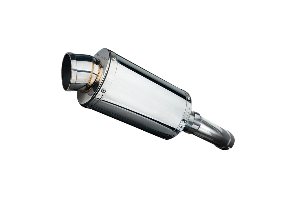 Yamaha Fazer 8 FZ8 2010-2015 Kit de silenciador de escape de acero inoxidable ovalado de 9" deslizable Foto 2 de 4