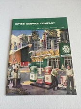 Vintage Original 1955 Cities Service Gas Oil Company Annual Report