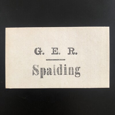 Eisenbahn Gepäckaufkleber - GER Great Eastern Railway - Spalding