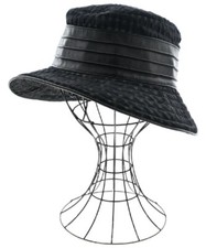 HERMES Hat BlackxGrayish(Gingham Check) 56 2200478960495