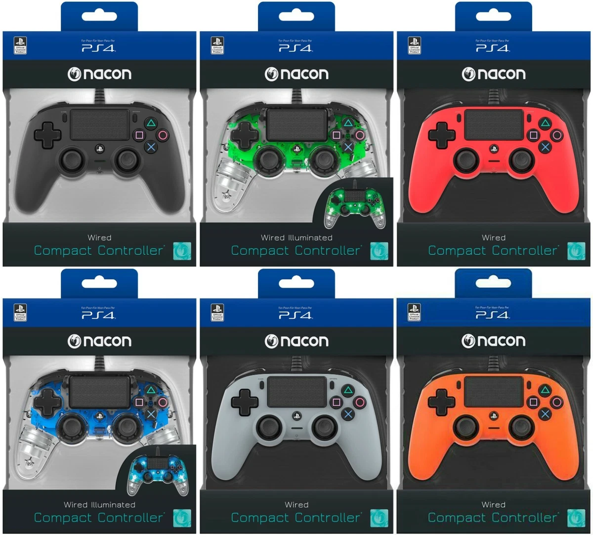 Nacon Playstation PS4 Compact Wired Controller Officially